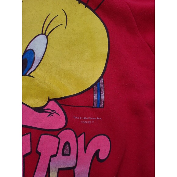 Vintage Tweety Bird Looney Tunes Crewneck Sweatshirt Freeze 1996 - Picture 5 of 11